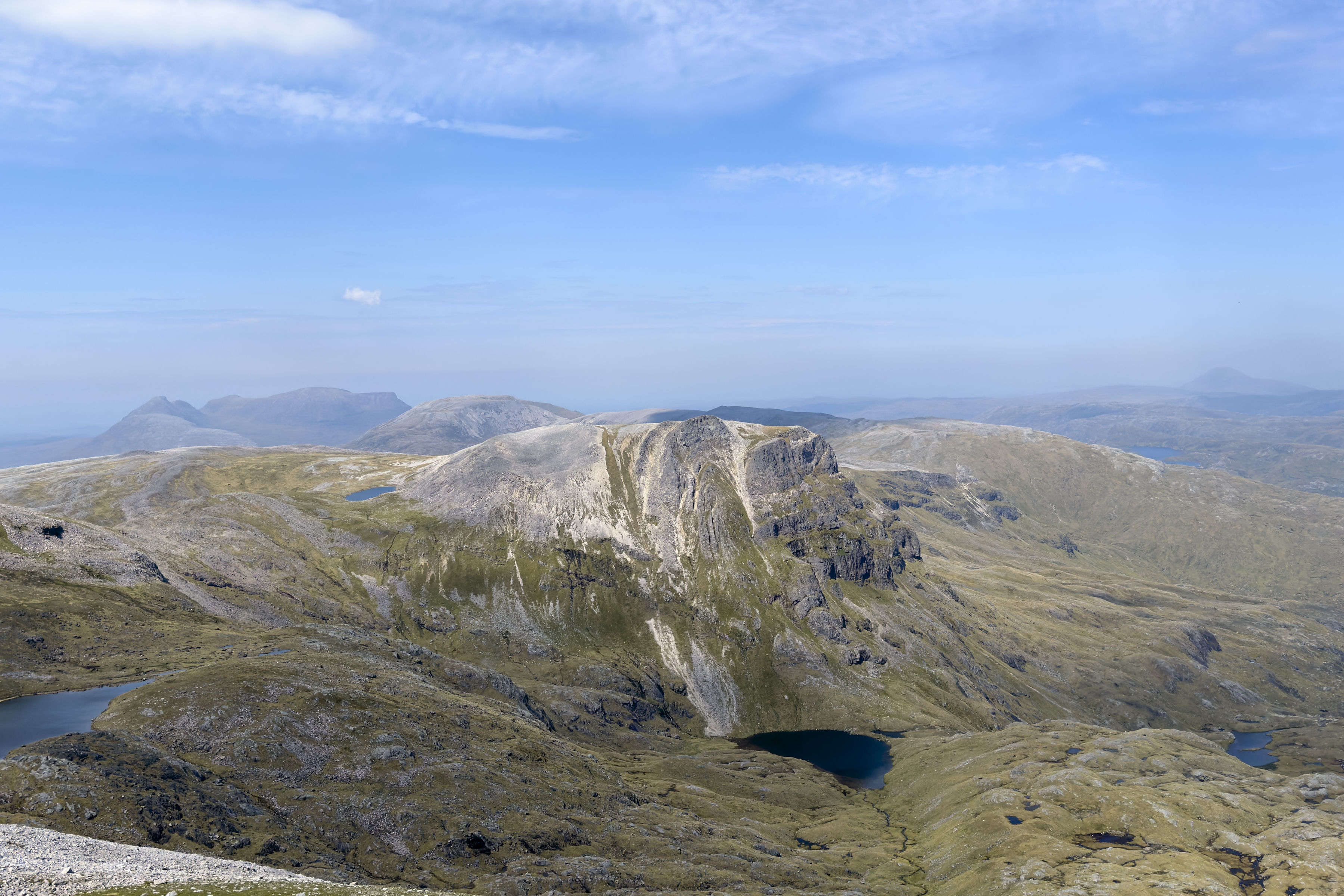 crumbling mountain in assynt wasteland