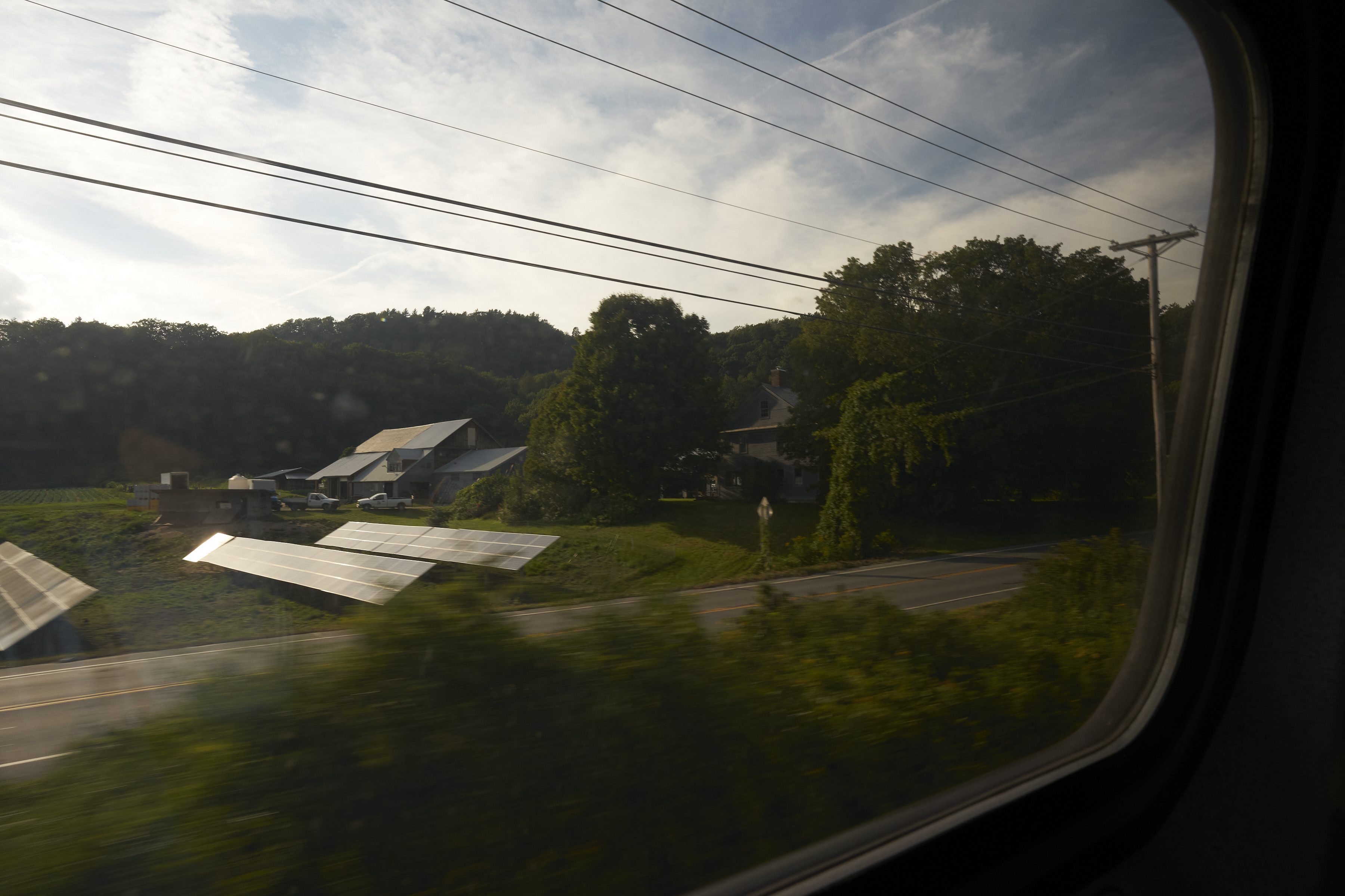 view from the vermonter train window