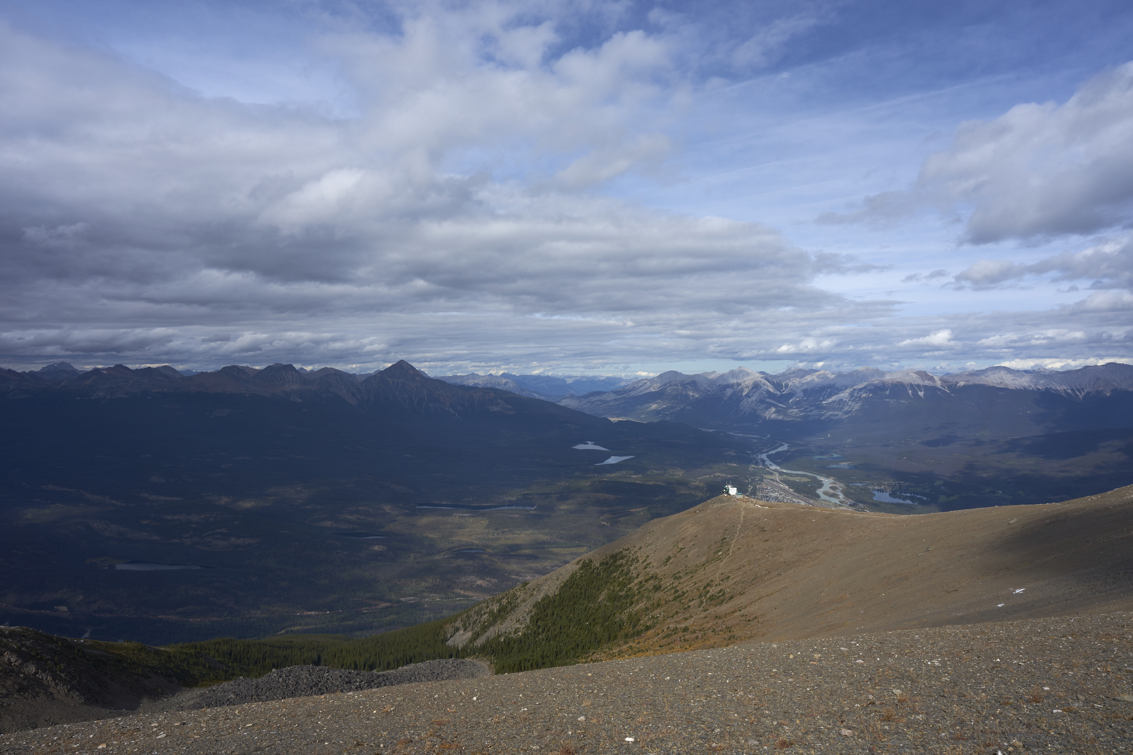 view over jasper from whistler's peak